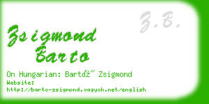 zsigmond barto business card